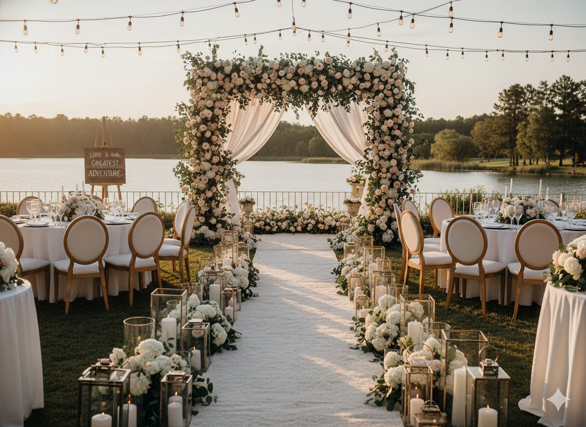 Wedding decoration setup